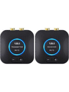 Wireless Audio Transmitter & Receiver Set - Long Range 262ft, Low Latency, AUX
